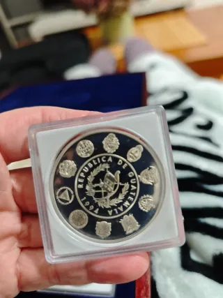 Moneda Plata Pavo de Cacho Un Quetzal