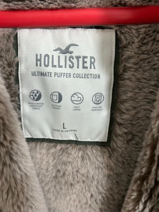 Parka Hollister verde talla L