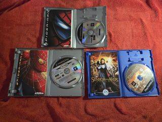 Lote 5 Jogos PS2 - Spider-Man, Senhor dos Anéis, T