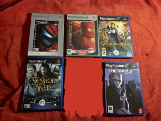 Lote 5 Jogos PS2 - Spider-Man, Senhor dos Anéis, T