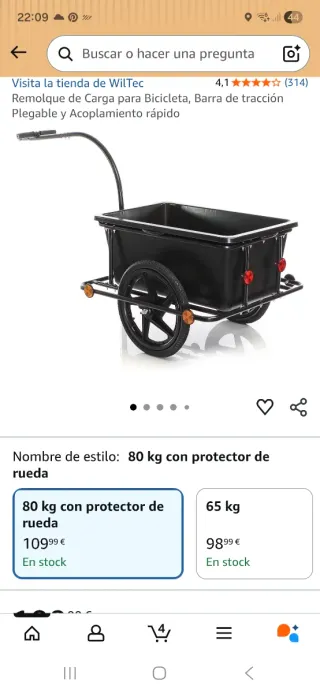 Remolque Carga Bicicleta WilTec