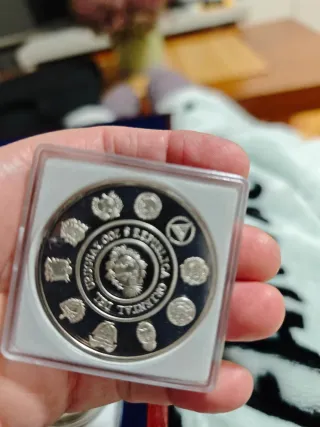 Moneda Plata Encuentro de Dos Mundos 1994