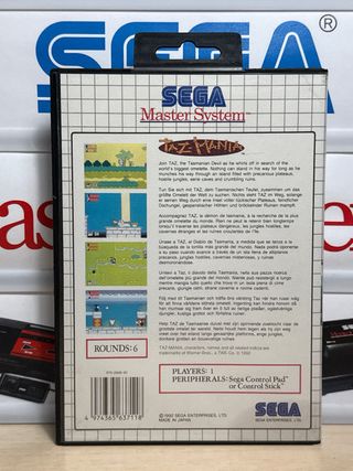 Tazmania SEGA Master System Caja Manual Cartucho
