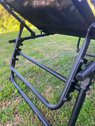 Tumbona de playa negra plegable