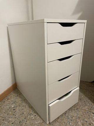 Cajonera escritorio blanca