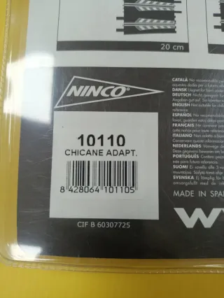 Ninco Pista Recta chicane adaptación a Scalextric