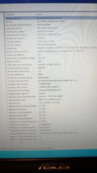 Portátil ASUS R510V 15 pulgadas 12GB RAM i7