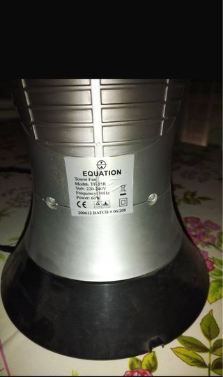 Ventilatore a torre argento