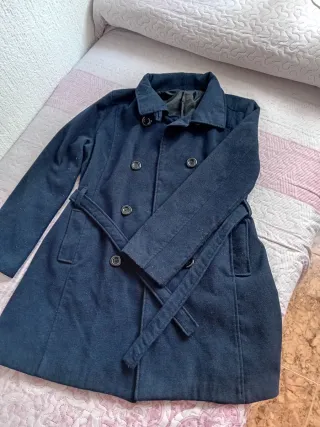 Gabardina azul mujer