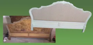 Cabecero estilo Luis XV madera y rejilla