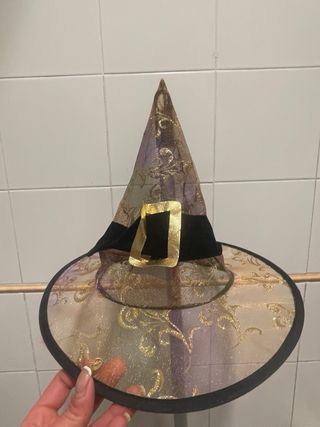 Disfraz Bruja Morado y Dorado