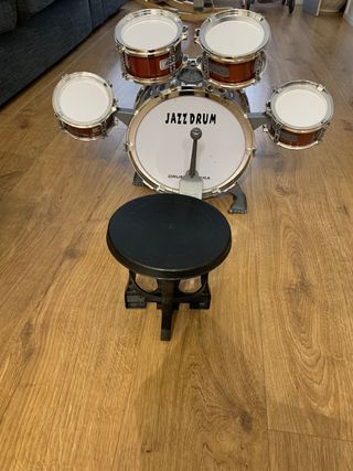 Juguete Mini Bateria con taburete