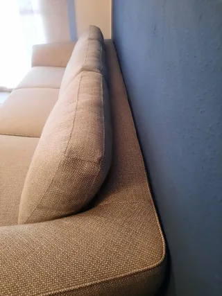 Sofá chaise longue gris claro casi nuevo