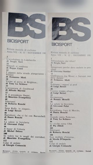 Bici Sport '82 - 12 numeri rivista di ciclismo di
