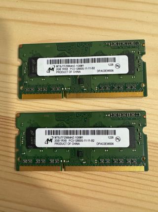 2x Micron 4GB DDR3 RAM PC3-12800S