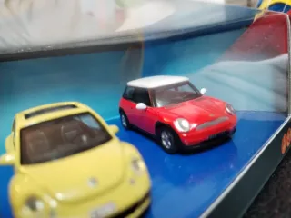 Set 3 Coches 1:72 Mini, Beetle, Volvo C30