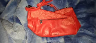 Borsa Desigual rossa con ricami