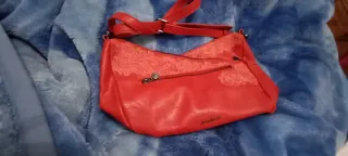 Borsa Desigual rossa con ricami