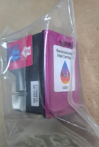 Cable alimentación y cartuchos tinta impresora HP