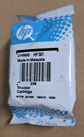 Cable alimentación y cartuchos tinta impresora HP