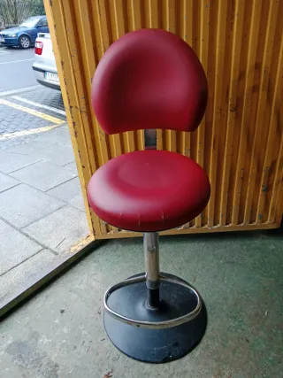 Poltrone da ufficio vintage nere e argentate