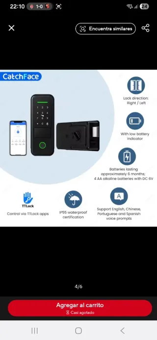 Cerradura Inteligente TTLock Jardín casa garaje