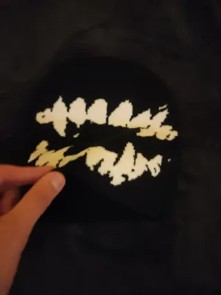 Cappellino invernale drip nero/bianco