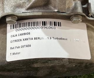 Citroen 96068 caja cambios 20ta59 xantia berlina