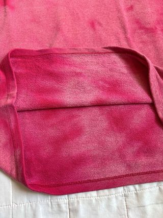 Felpa con cappuccio tie-dye rosa e rosso