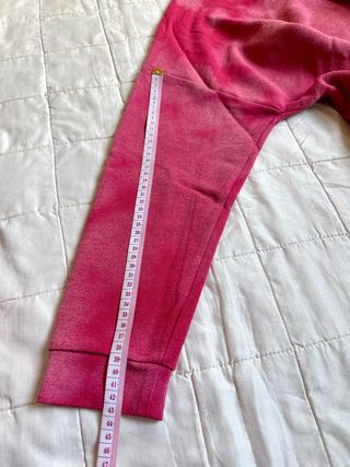 Felpa con cappuccio tie-dye rosa e rosso