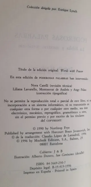 Poderosas palabras:la Biblia y nuestras metáforas