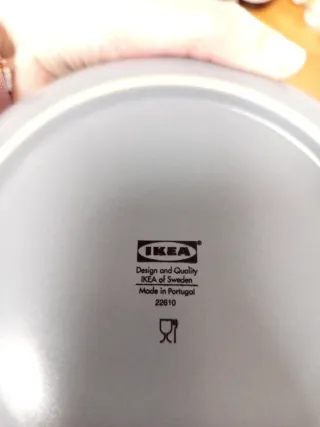 Vajilla Ikea Gris Porcelana