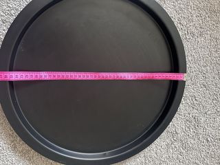 Mesa auxiliar redonda metal negra