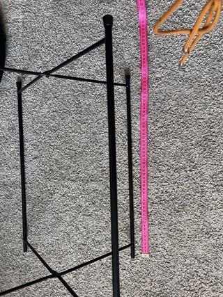 Mesa auxiliar redonda metal negra