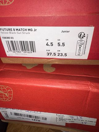 Botas de fútbol Puma amarillas