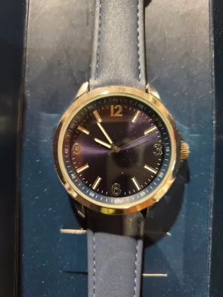 Orologio Krontaler Uomo Blu e Oro
