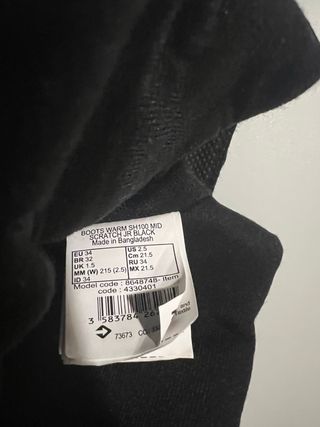 Botas de nieve Quechua niño talla 34