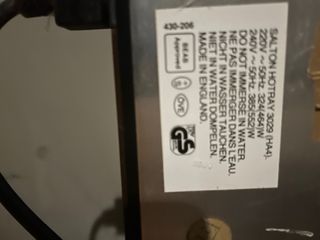 Placa para mantener comida caliente