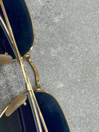 Occhiali da sole Ray-Ban oro e azzurro