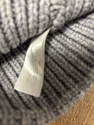 Gorro de lana tejido gris