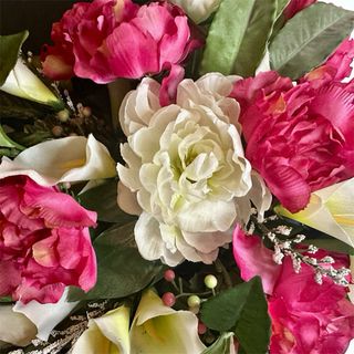 Decoración hogar centro mesa flores artificiales