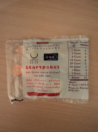 Euromonedero Euro Austria 2002