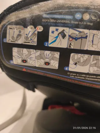 2 Sillas coche bebé 0-36kg Isofix