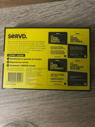 Servd. Parejas Juego de Cartas