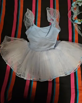 Vestido ballet niña azul talla 6