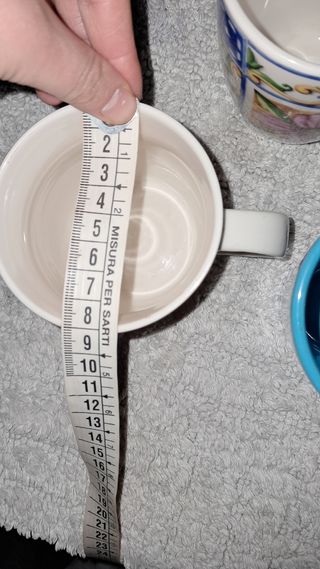 Set 3 Tazze Miste Ceramica Porcellana