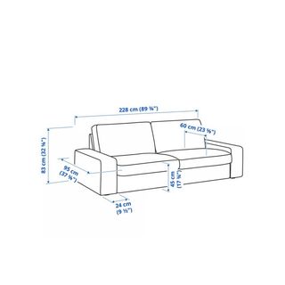 Sofá 3 plazas KIVIK IKEA gris