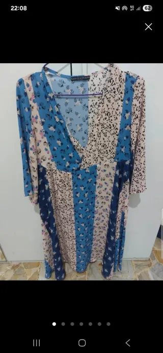 Abito floreale fantasia patchwork