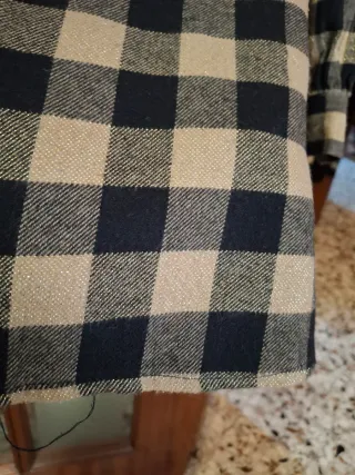 Camicia donna quadri beige e nero