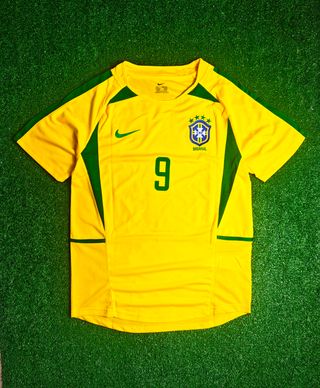 Camiseta Futbol Retro Brasil Mundial 2002 Local